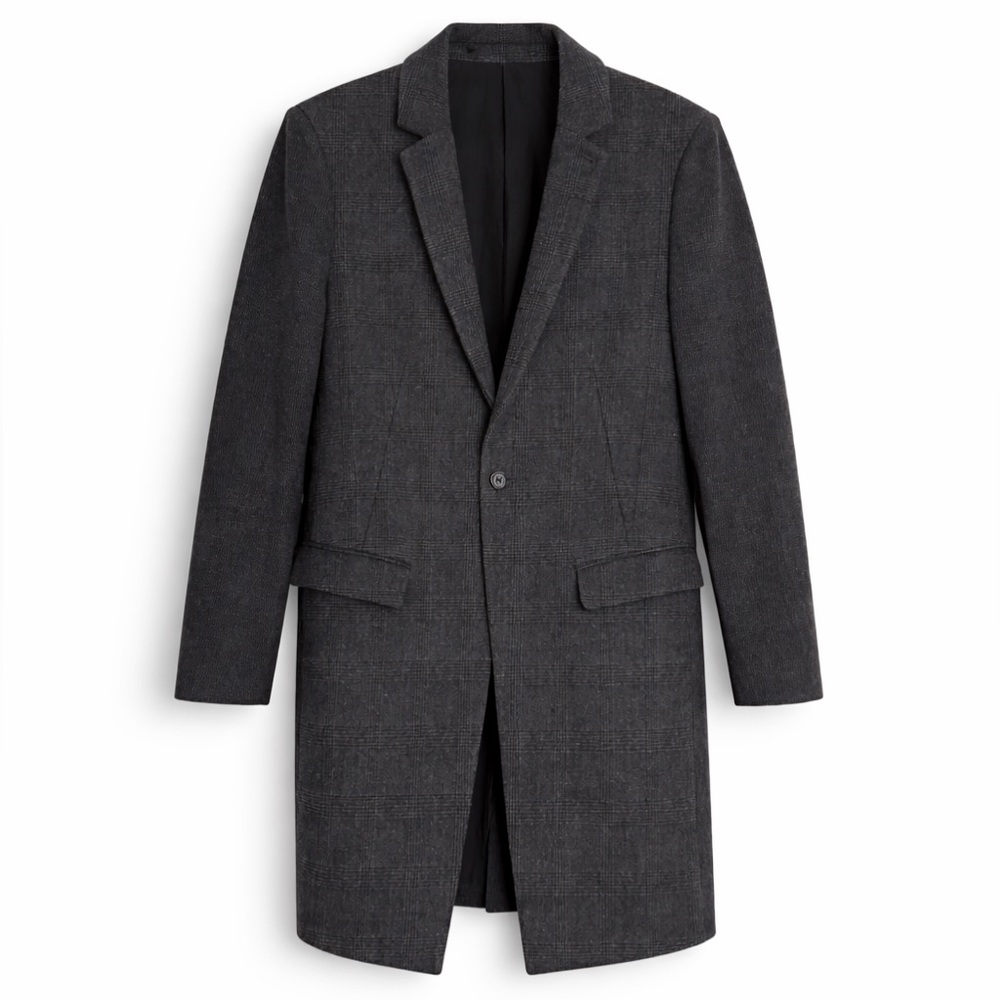 All Saints Charcoal Gray Men's Coat - Picture 2 of 12